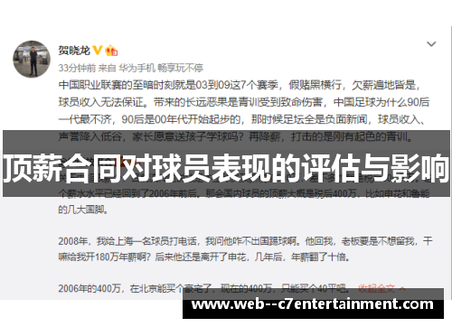 顶薪合同对球员表现的评估与影响